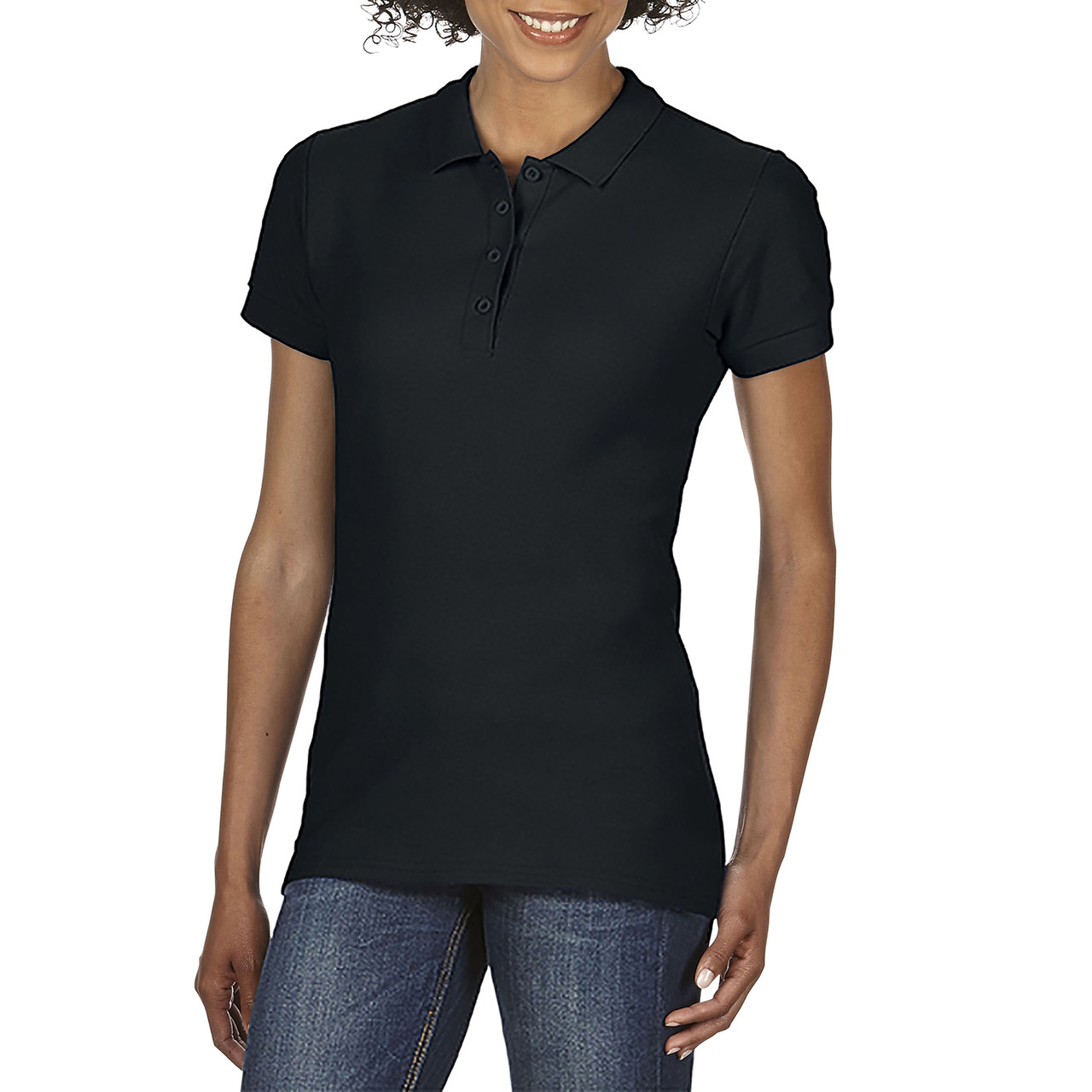 Поло жіноче SoftStyle 177, TM Gildan Gildan для жінок black 2XL