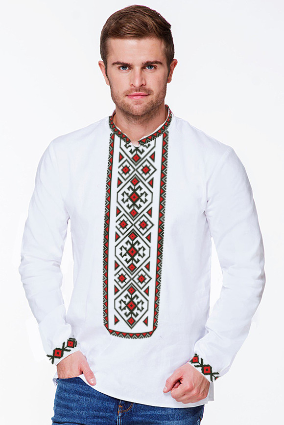 Заготовка для чоловічої вишиванки № 427-СЧ, фото 1