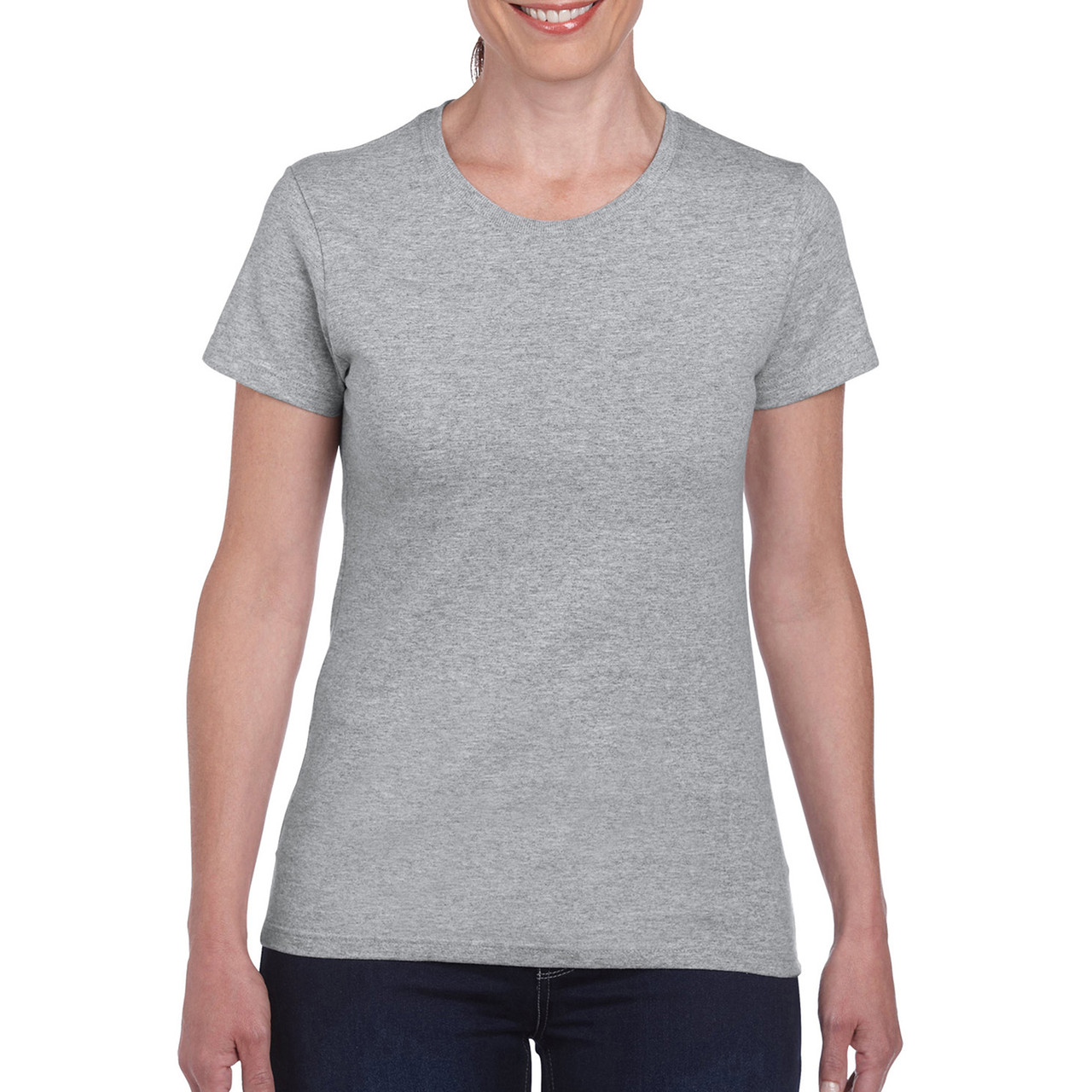 Футболка жіноча Heavy Cotton 180 Gildan для жінок sport grey S, фото 1