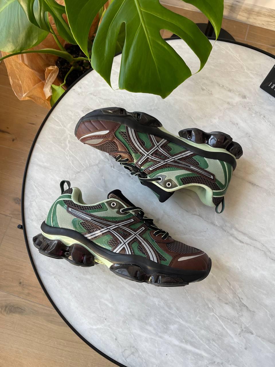 Кросівки чоловічі зелені  Asics Gel-Quantum Kinetic Green Brown Black (15689), фото 1