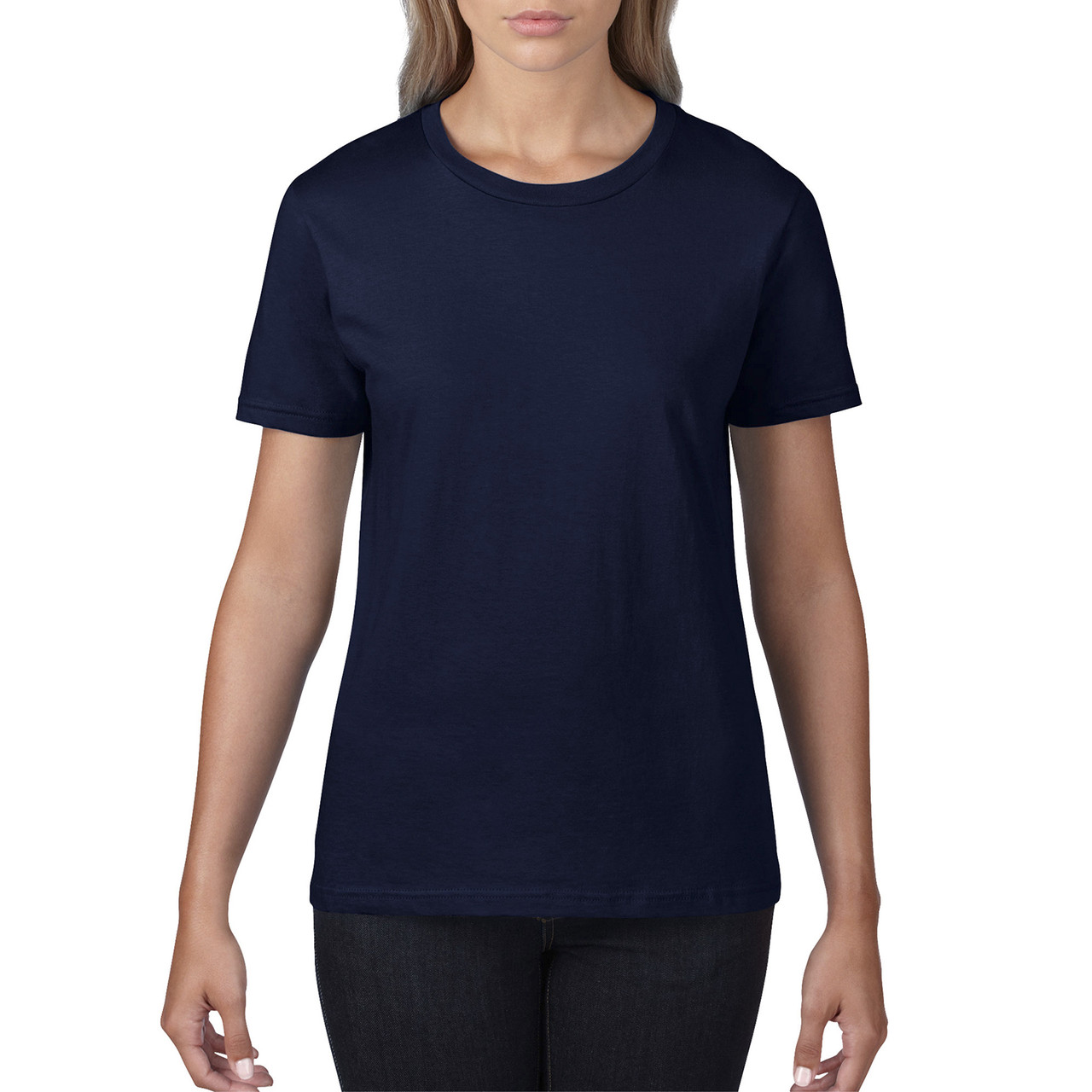 Футболка жіноча Premium Cotton 185 Gildan для жінок navy S, фото 1