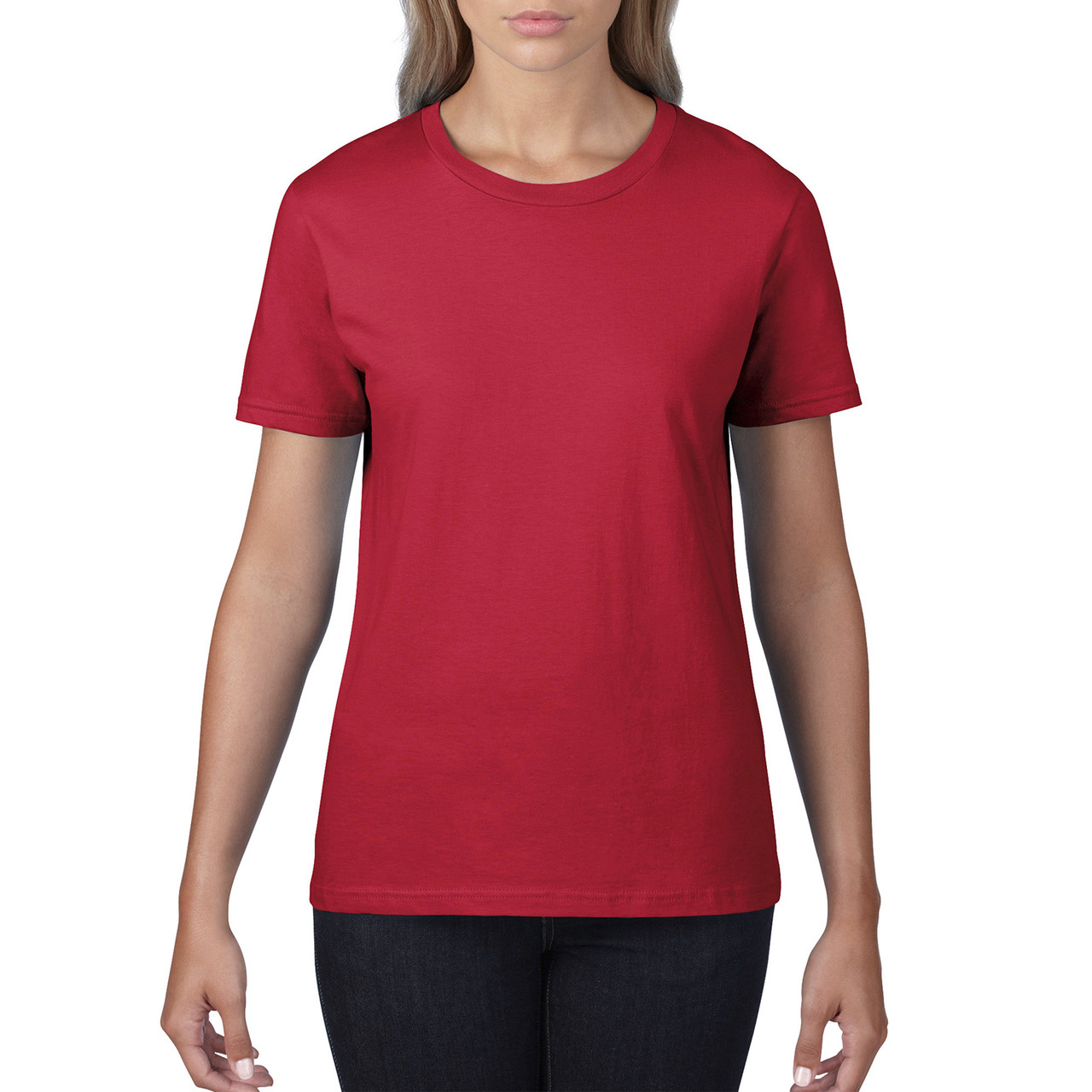 Футболка жіноча Premium Cotton 185 Gildan для жінок red M