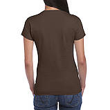 Футболка жіноча SoftStyle 153 Gildan для жінок dark chocolate L, фото 3