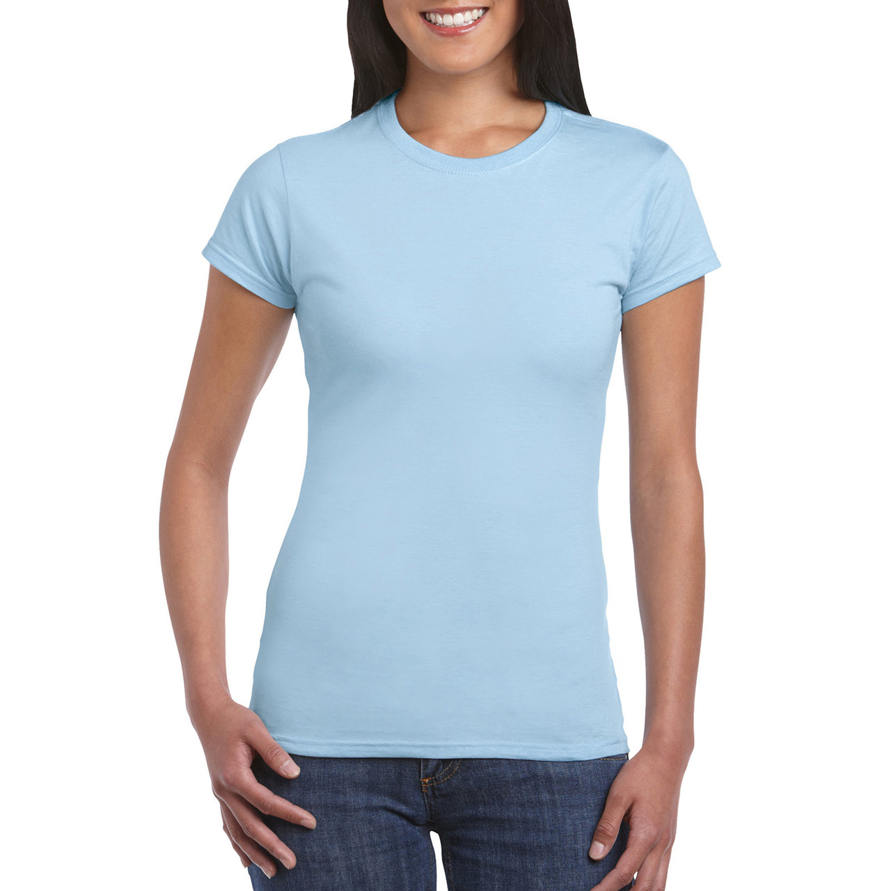 Футболка жіноча SoftStyle 153 Gildan для жінок light blue M