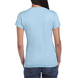 Футболка жіноча SoftStyle 153 Gildan для жінок light blue M, фото 3