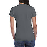 Футболка жіноча SoftStyle 153 Gildan для жінок charcoal 2XL, фото 3