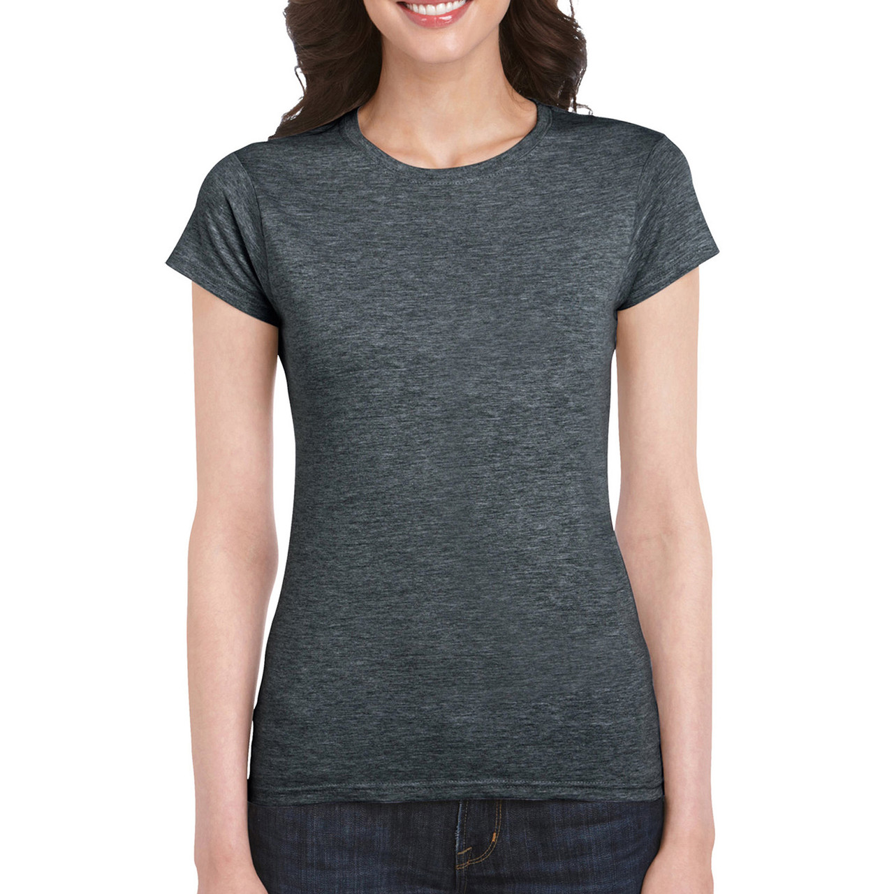Футболка жіноча SoftStyle 153 Gildan для жінок dark heather 2XL