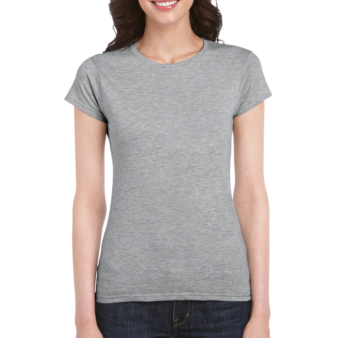 Футболка жіноча SoftStyle 153 Gildan для жінок sport grey L