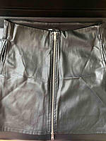 Женская черная мини-юбка с экокожи s