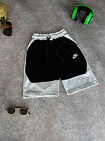Шорти сірі Nike модні, Повсякденні чоловічі шорті Найк брендові для спортзалу та бігу літні на шнурівці