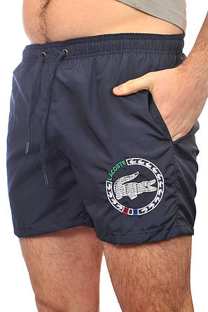 Шорти пляжні чоловічі Lacoste 24-D-208 темно-сині, фото 1