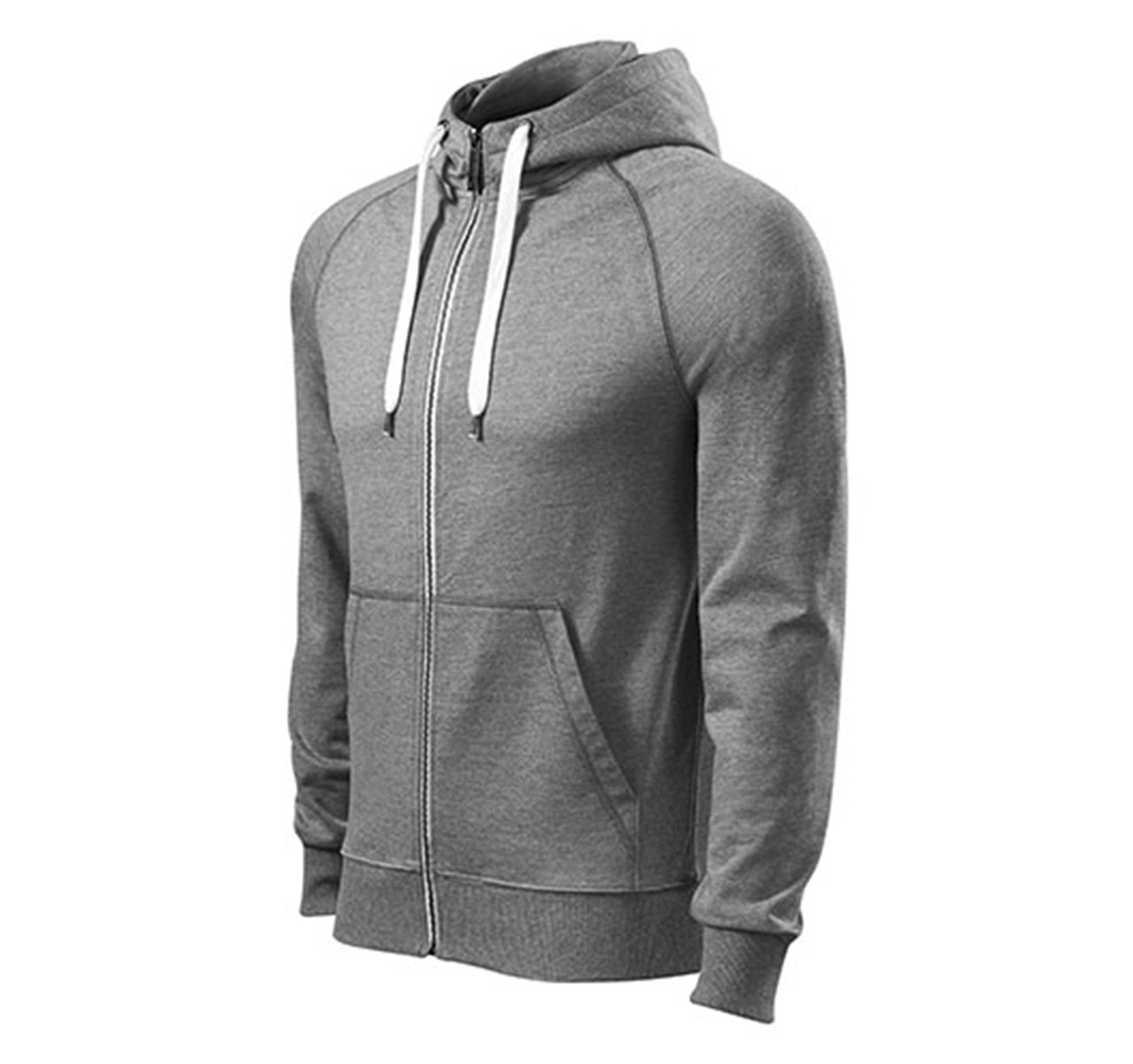 Реглан на блискавці Voyage 320, TM Malfini Malfini для чоловіків dark grey melange 2XL