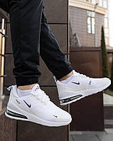 Очень легкие и удобные текстильные мужские кроссовки Nike Air Max 270 белые для мужчины белого цвета. Sensey