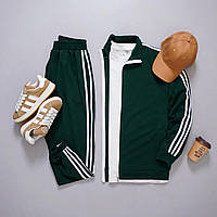 Спортивный Зеленый костюм Брюки и кофта на мужском замке Sensey Спортивний Зелений костюм Штани та кофта на