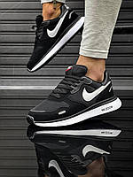 Мужские кроссовки найк черные с белой подошвой Nike Air Zoom Black White Sensey Чоловічі кросівки найк чорні з