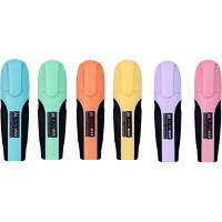 Набор маркеров Buromax highlighter pen, PASTEL, chisel tip, SET 6 colors (BM.8905-96) hp