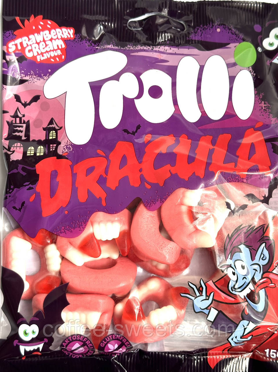 Желейні цукерки Мармеладні зуби Дракули Trolli Dracula 150g