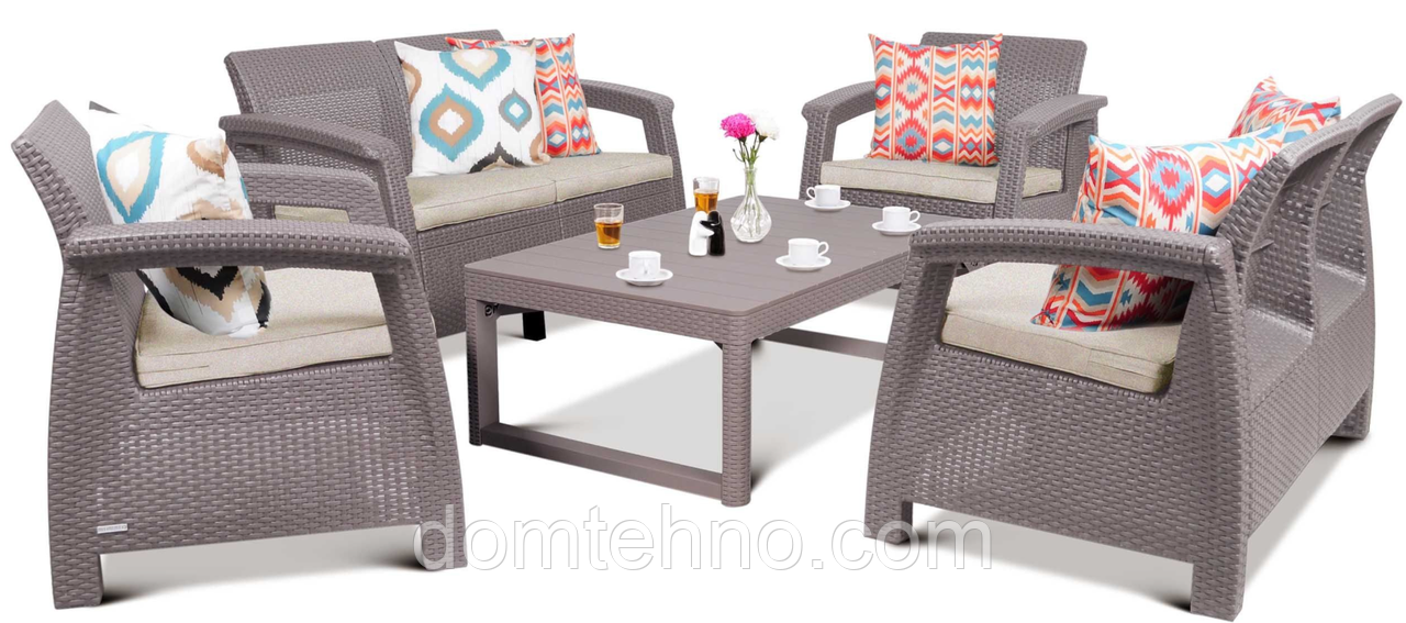 Комплект садових меблів Corfu FIESTA LYON бежевий, фото 1