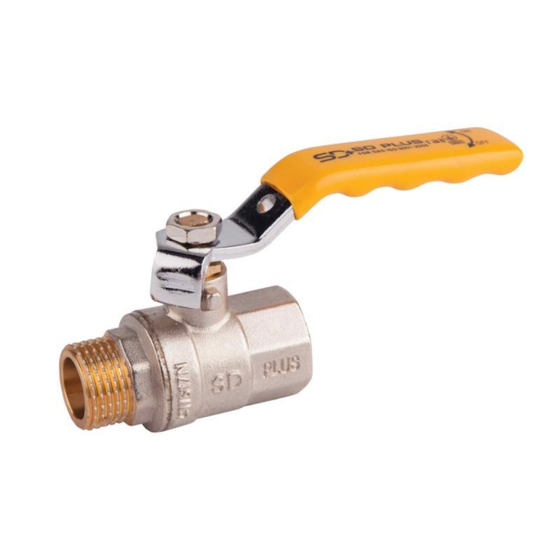Кран кульовий SD Plus 3/4" ВЗ для газу (важіль) SD605NG20PN40, фото 1