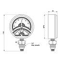 Термоманометр Icma 1/2" 0-4 бар, нижнє підключення №258, фото 3