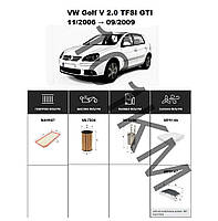 Комплект фільтрів VW Golf V (Plus) 2.0 TFSI GTI (2006-2009) WIX