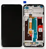 Дисплей для Realme 8i, Narzo 50 4G із сенсором чорний + рамка оригінал (Китай)