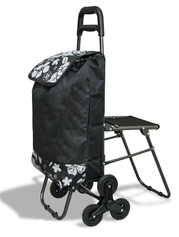 Тачка-сумка господарська з потрійним колесом і стільцем 1075