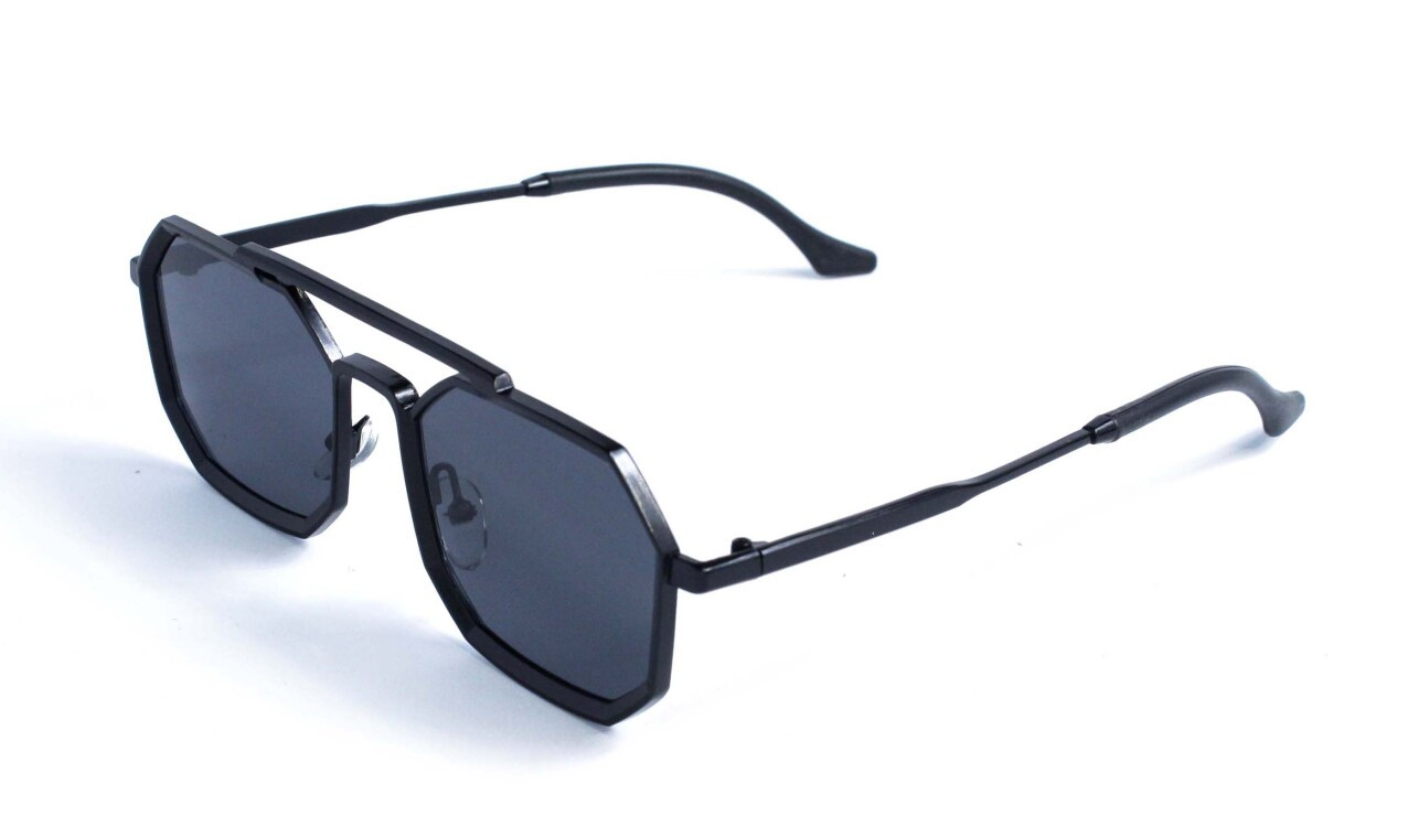 Сонцезахисні окуляри metal-bl Унісекс чорна оправа та темні лінзи Sensey