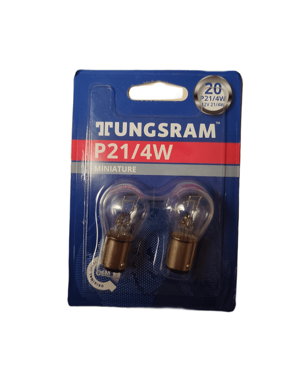 1122 P21/4W 12V BAZ15D Tungsram (блістер-ціна за дві лампи) Угорщина (стопи)