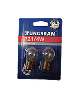 1122 P21/4W 12V BAZ15D Tungsram  (блістер-ціна за дві лампи) Угорщина (стопи)
