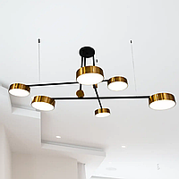 Большая подвесная люстра для гостинной, современная светодиодная LED люстра-подвес на потолок в зал hjk