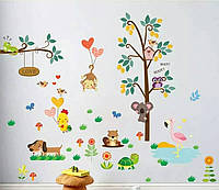 Наклейка на стіну Світ звірів і птахів (лист 50 х 70 см) Б255