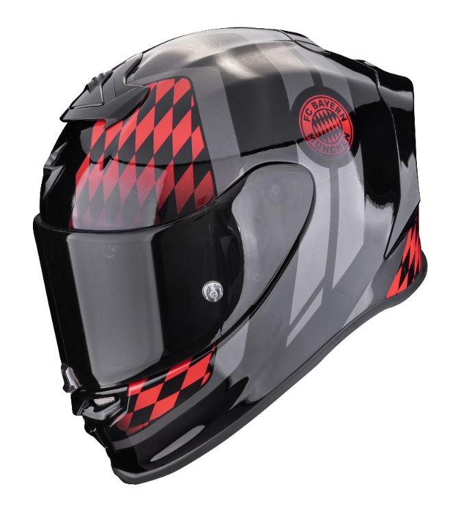 Мотошолом Scorpion Exo-R1 Evo Air FC Bayern black red