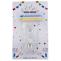 Набір свічок для торта, "9" світиться, 7,5 см