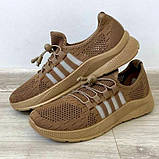 Кросівки чоловічі літні в кольорі горіх, фото 4
