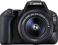 Фотоапарат Canon EOS 200D EF-S 18-55 mm 24.2MP f/3.5-5.6 III Full HD Гарантія 36 місяців + 128GB SD Card