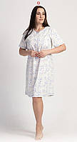 Нічна жіноча сорочка сорочка пеньюар короткий рукав 54-62 (збільшений розмір) батал Vienetta (Туреччина)