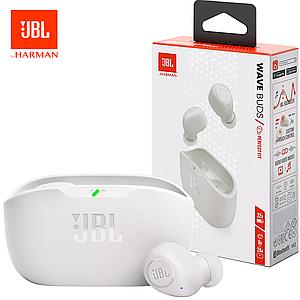 Бездротові навушники JBL Wave Buds TWS BT5.2 JBLWBUDSWHT White | Режим прозорості та посилення баса