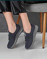 Мокасини жіночі чорні текстильні сітка Gipanis