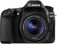 Фотоаппарат Canon EOS 80D EF-S 18-55 mm 24.2MP f/3.5-5.6 IS STM Ful HD Гарантия 36 месяцев + 128GB SD Card