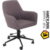 Офисное кресло руководителя со спинкой ткань Украина Кресло Олимп NF-8684-2 серый серый