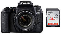 Фотоаппарат Canon EOS 77D EF-S 18-55 mm 24.2MP f/4.0-5.6 IS STM Ful HD Гарантия 36 месяцев + 128GB SD Card