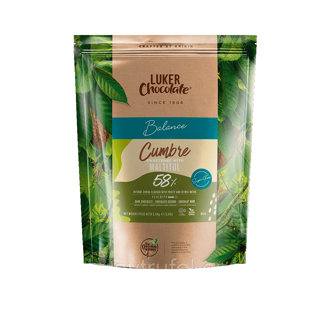Шоколад чорний без цукру CUMBRE 58%, Luker Chocolate
