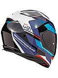 Мотошолом Scorpion Exo-491 Abilis black-blue-red, фото 3