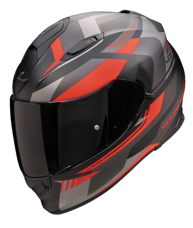 Мотошолом Scorpion Exo-491 Abilis black-gray-red matte, фото 1