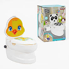 Горщик унітаз музичний Pilsan 07-564 "Каченя", тримач для паперу, звуки води, підсвічування кнопки