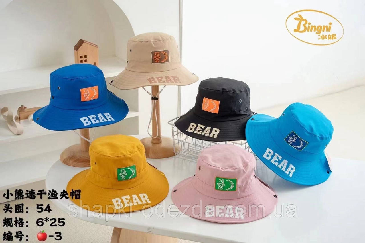 Літня підліткова панама 7 км оптом "Bear"
