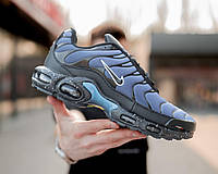 Мужские кроссовки Nike Air Max TN Plus Blue Найк Аир Плюс ТН текстильная сетка синие весна лето