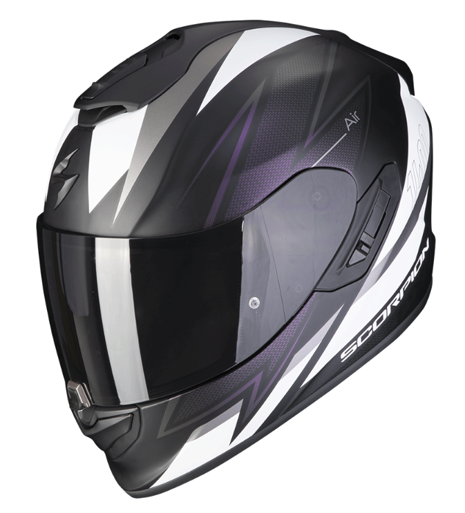 Мотошолом Scorpion Exo-1400 Evo Air Thelios black white matte