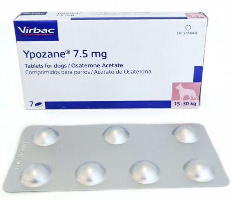 Іпозан 7,5 мг Ypozane L Virbac для лікування передміхурової залози у собак вагою 15 - 30 кг, 7 таблеток